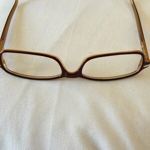 Women’s Avalon Eyeglasses Prescription 62 16 135 Lt Brown with gold Laminate